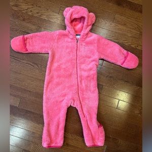 Columbia fuzzy teddy bear pink bunting